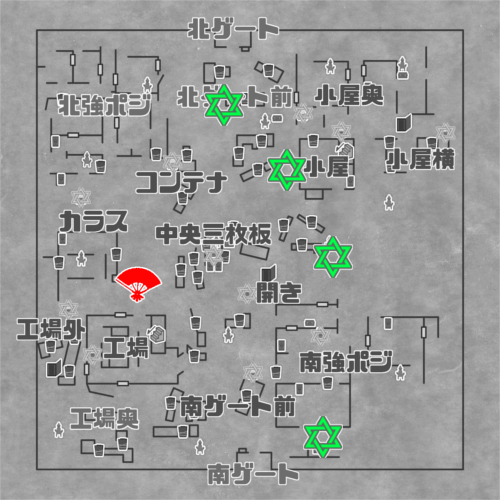 軍需工場 ハンター 初期スポーン位置まとめ 第五人格 Identityv 片手間にブログ 仮